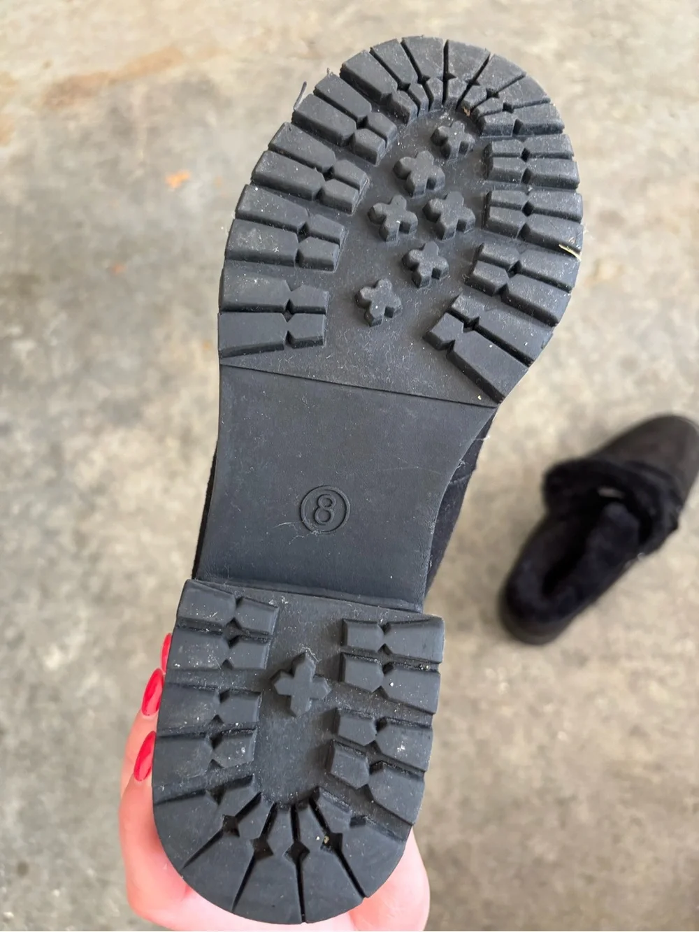 Target Black Faux-Fur Lace-Up Winter Boots